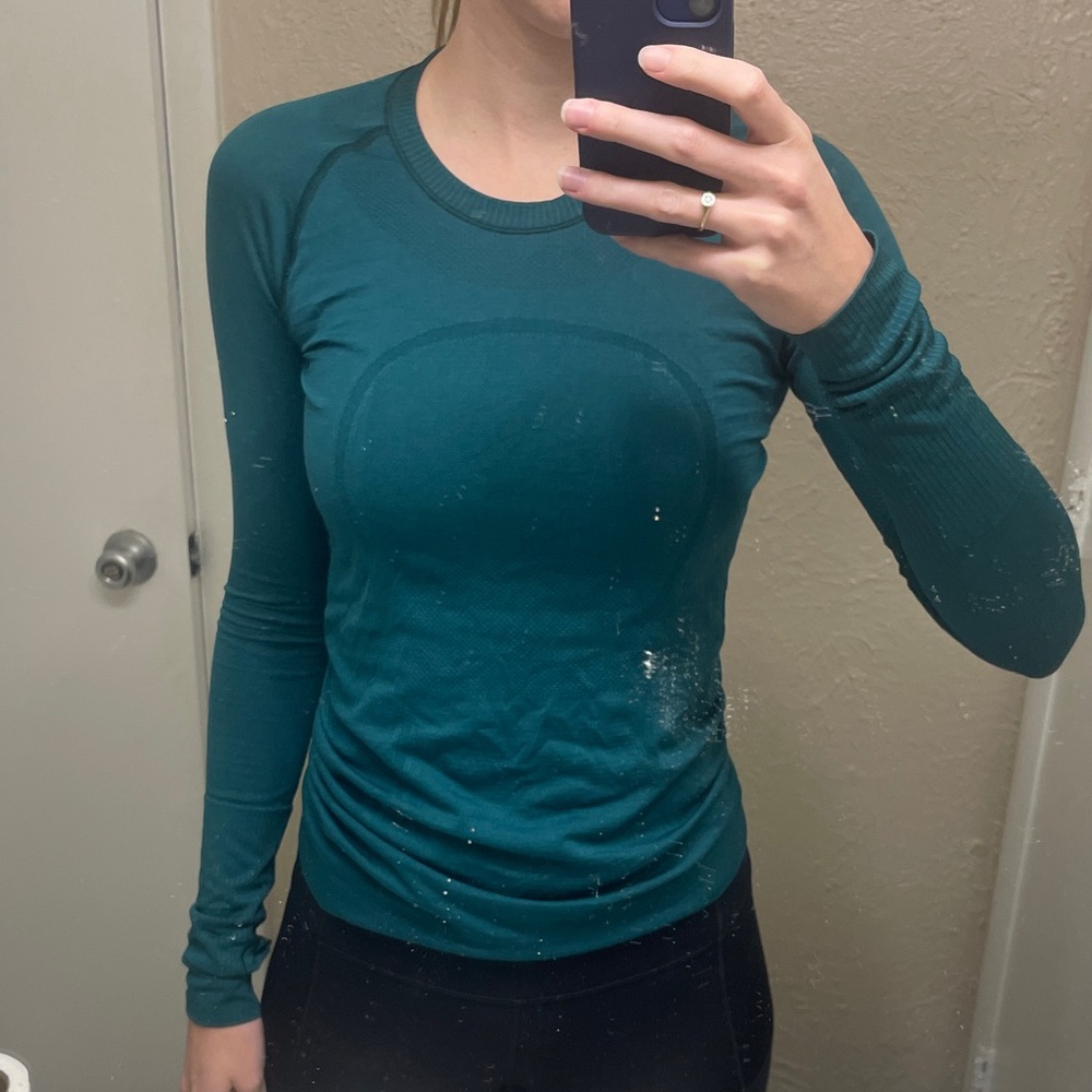 lululemon athletica Teal Long Sleeve Top